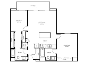 2 beds, 2 baths, 1,133 sqft, $3,201