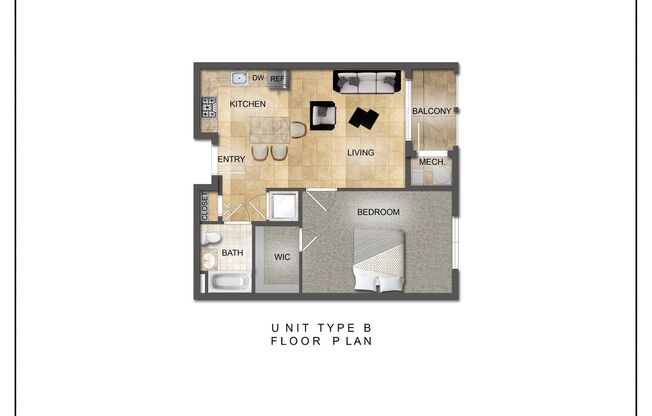 1 bed, 1 bath, 740 sqft, $2,100, Unit Apt 1105