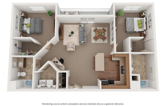 2 beds, 2 baths, 1,200 sqft, $1,295, Unit 4822-206