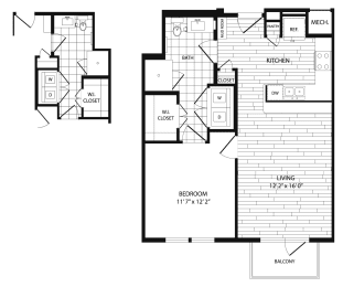 1 bed, 1 bath, 739 sqft, $1,522