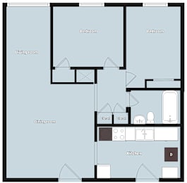 2 beds, 1 bath, 610 sqft, $825