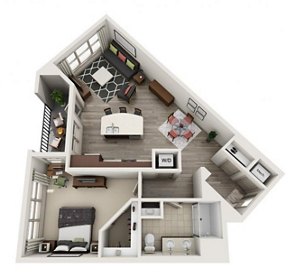 1 bed, 1 bath, 856 sqft, $1,895