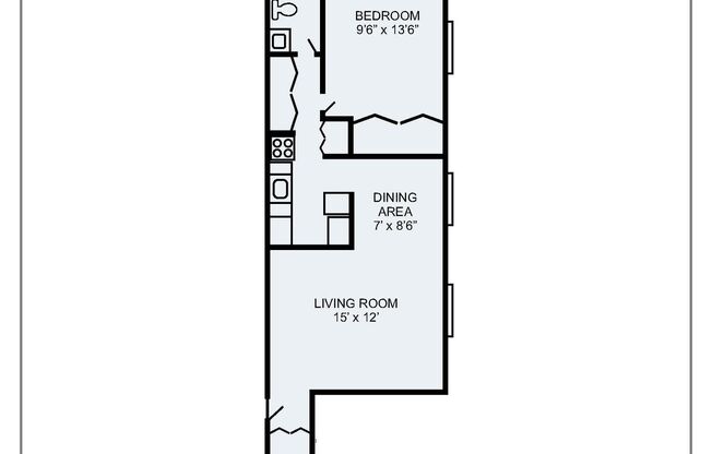 1 bed, 1 bath, 600 sqft, $1,190, Unit 103