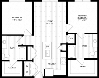 2 beds, 2 baths, 1,058 sqft, $2,085