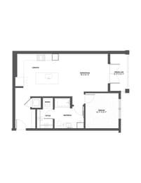 1 bed, 1 bath, 766 sqft, $1,725