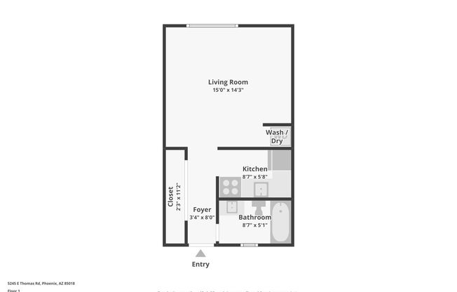 Studio, 1 bath, 400 sqft, $1,199, Unit A04