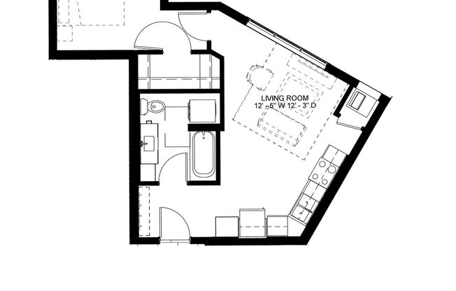 1 bed, 1 bath, 568 sqft, $1,360, Unit 410
