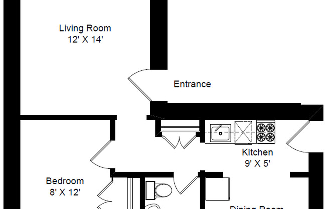 1 bed, 1 bath, 425 sqft, $1,965, Unit 233-322