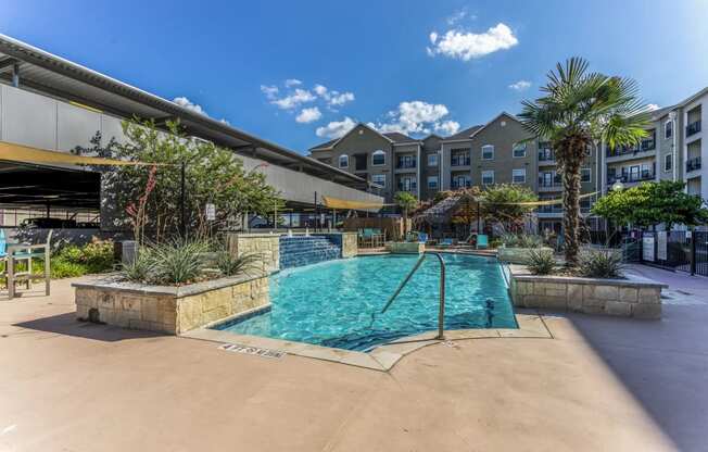 pool at the bradley braddock road station apartments