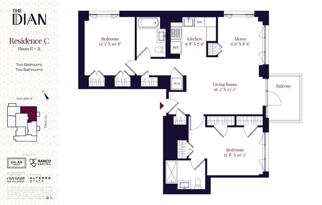 2 beds, 2 baths, $13,500, Unit 19C