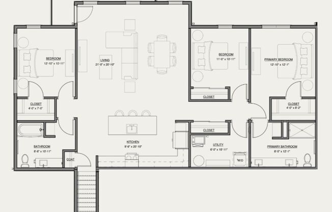 3 beds, 2 baths, 1,700 sqft, $2,995, Unit 1472