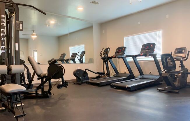 the gym at the monarch luxury apartments