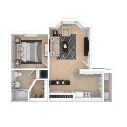 1 bed, 1 bath, 630 sqft, $1,067