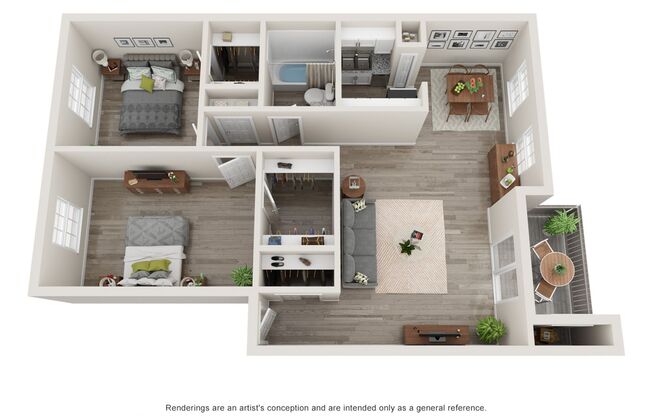 2 beds, 1 bath, 1,100 sqft, $1,396, Unit 3665-E04