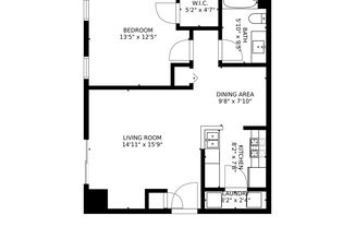 1 bed, 1 bath, $1,525