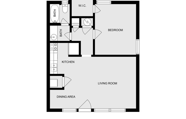 1 bed, 1 bath, 453 sqft, $944, Unit E1