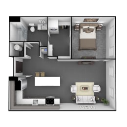 1 bed, 1 bath, 724 sqft, $1,350