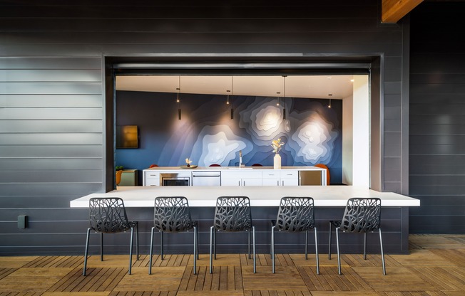 Indoor outdoor space at The Hixon Apartments at Westside Yard