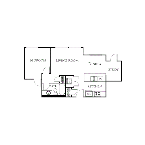 1 bed, 1 bath, 814 sqft, $2,277, Unit 219