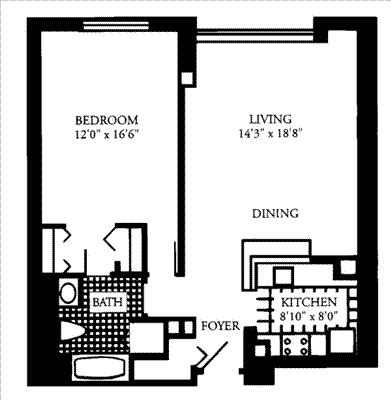 1 bed, 1 bath, 750 sqft, $2,640