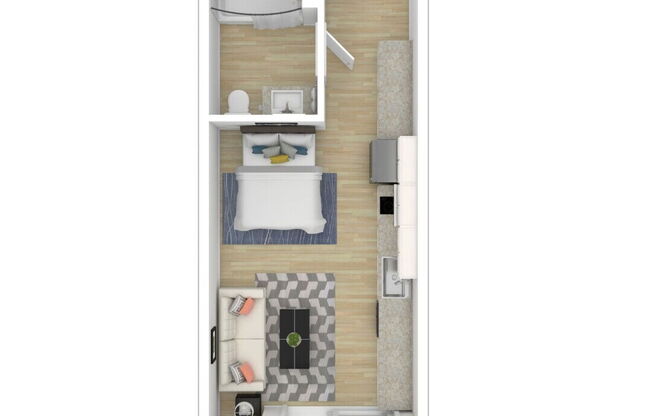 Studio, 1 bath, 325 sqft, $1,125