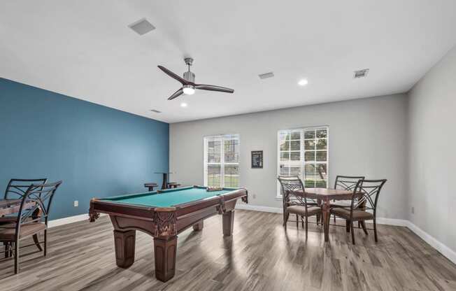 The Camilla Apartments in Mesquite, Texas Clubhouse Lounge with Pool Table