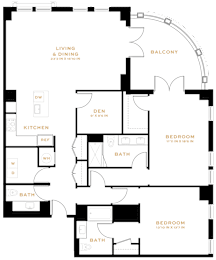 2 beds, 2.5 baths, 1,675 sqft, $6,787