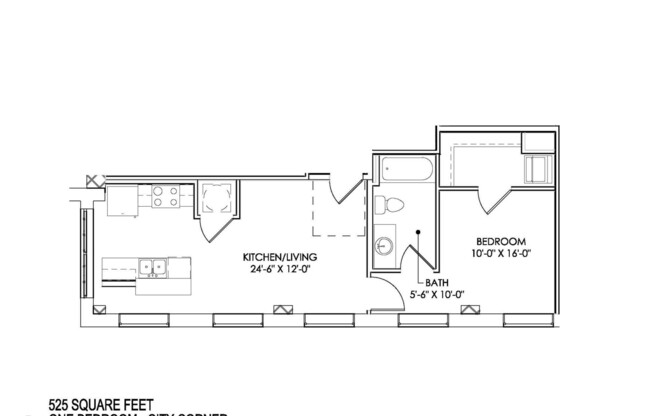 1 bed, 1 bath, 525 sqft, $1,250, Unit Unit 1209