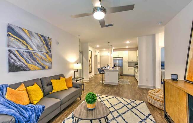 Living Room and Kitchen View at Fountainhead, Jacksonville, FL, 32258