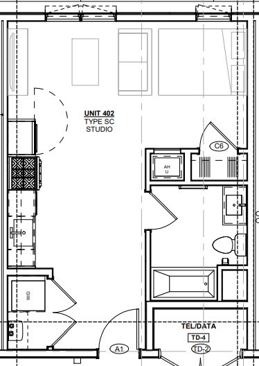 1 bed, 1 bath, 475 sqft, $2,975, Unit 402