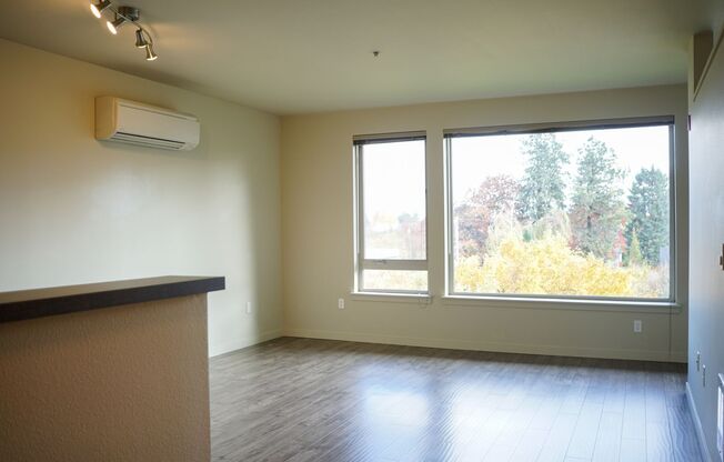 Top Floor Urban 1 Bedroom w/Large Picture Windows, A/C, W/D + Views!