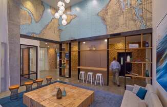 4730 California Apartments Common Area with Couch and Tables