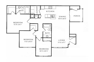 3 beds, 2 baths, 1,420 sqft, $2,032