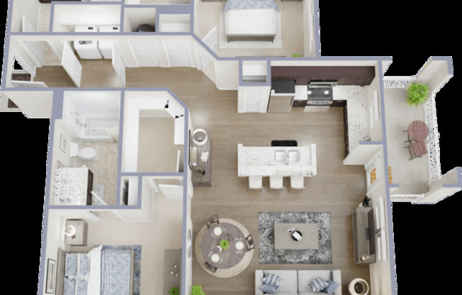 2 beds, 2 baths, 1,135 sqft, $1,764