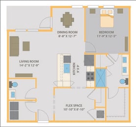 1 bed, 1.5 baths, 1,010 sqft, $1,679