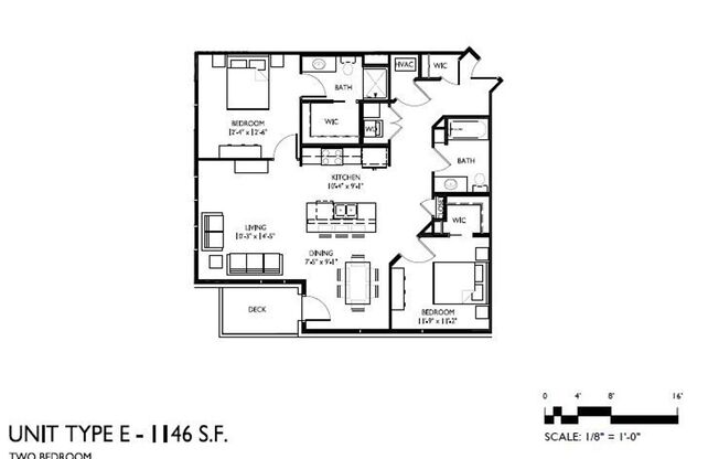 2 beds, 2 baths, 1,146 sqft, $1,645, Unit 212