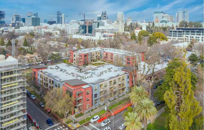 aerial view of building  l Fremont Mews Apartments