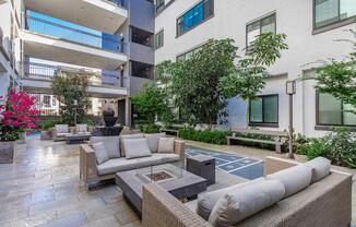 Courtyard with couches
