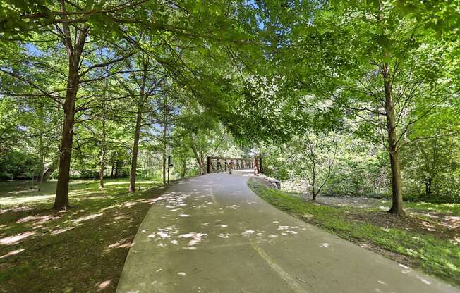 The Beltline: a tree-lined pathway .