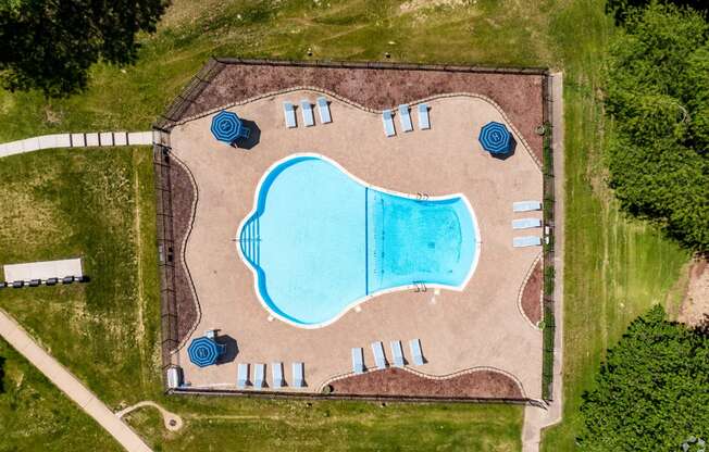 Pool view at Woodland Ridge, Woodridge, IL, 60517