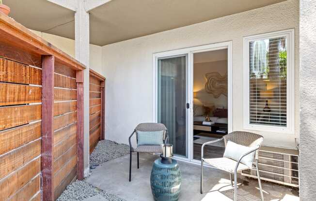 Private Outdoor Patio at Veranda La Mesa Apartments in La Mesa, CA 91942