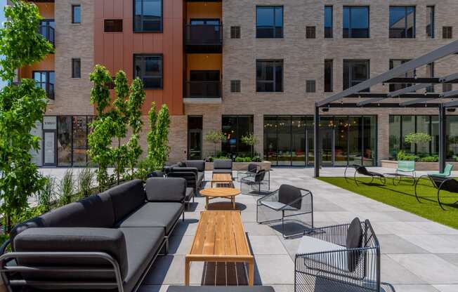 Courtyard at TREO Apartments, Cleveland, 44116