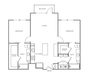 2 beds, 2 baths, 1,209 sqft, $3,425