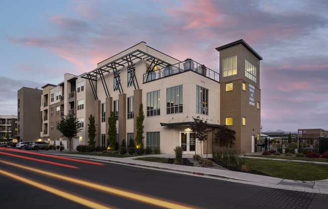 View of the Buildings at Sunset at Parc View Apartments and Townhomes Midvale, UT 84047