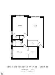 1 bed, 1 bath, $1,525