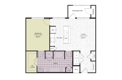 1 bed, 1 bath, 884 sqft, $1,448
