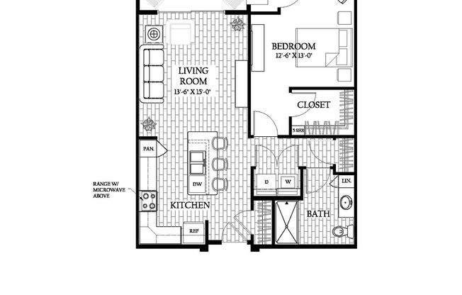 1 bed, 1 bath, 777 sqft, $1,684, Unit 54-1309