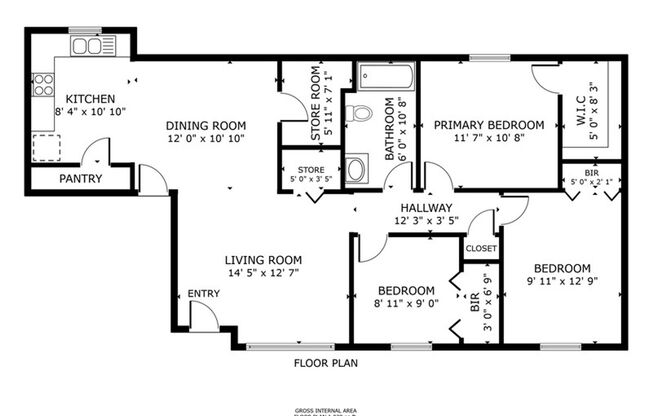 3 beds, 1.5 baths, 1,300 sqft, $1,195, Unit 2852
