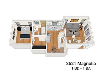1 bed, 1 bath, $1,850