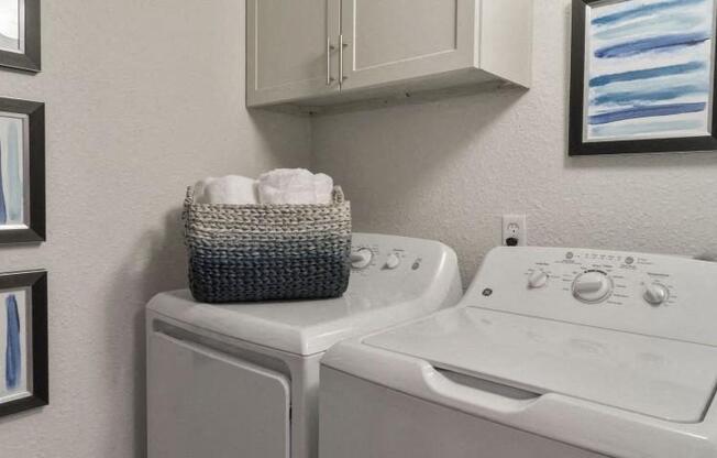 laundry area for residents of apartment